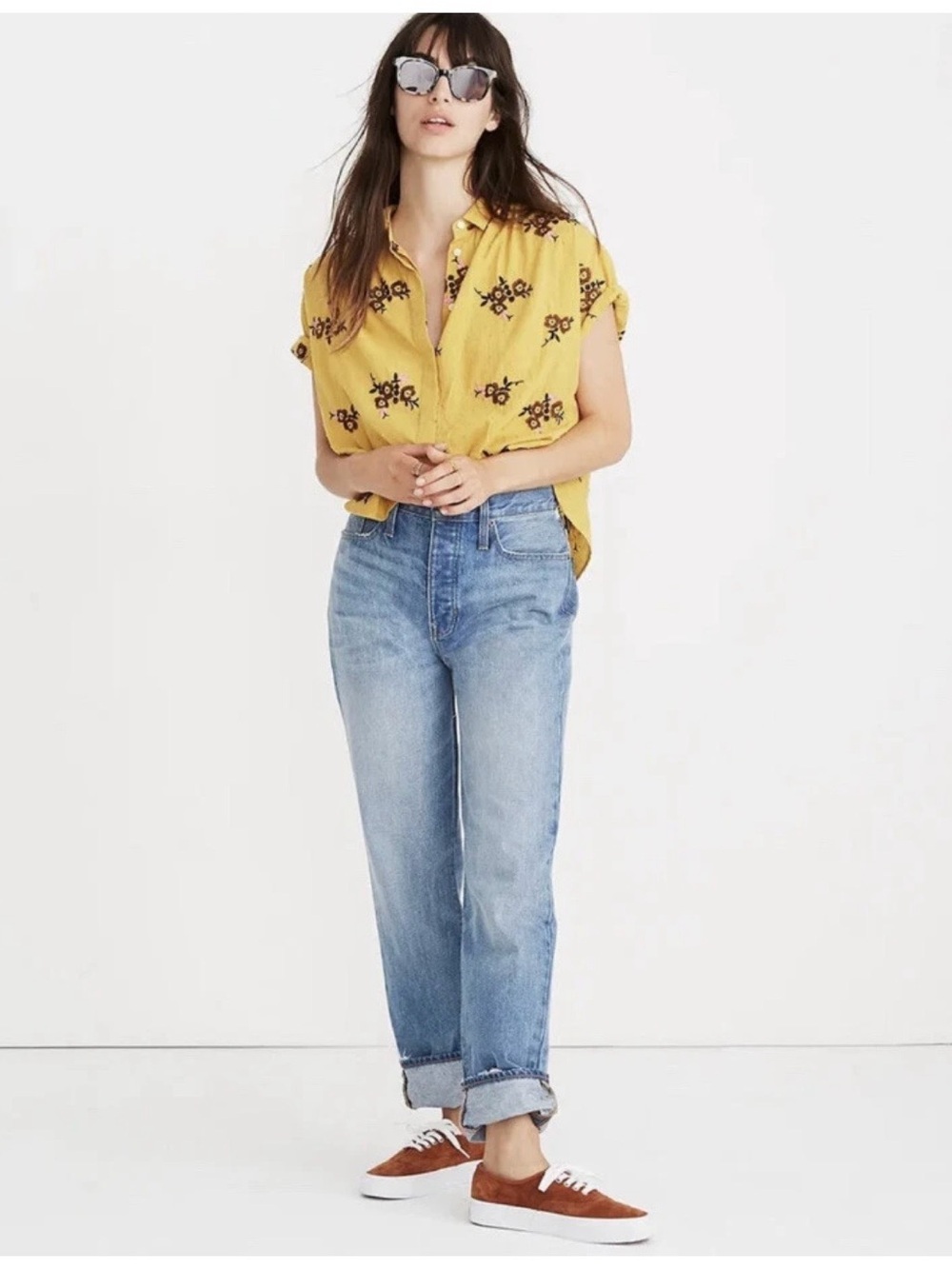 Madewell Hilltop Embroidered Blouse